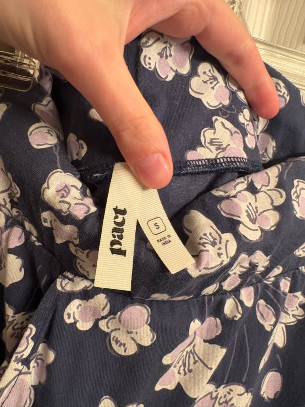 Pact Tiered Midi skirt in blue floral - Picture 4 of 5